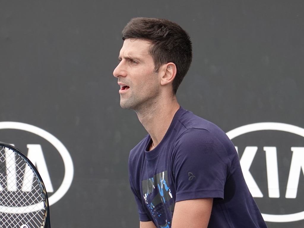 Djokovic Practice Session